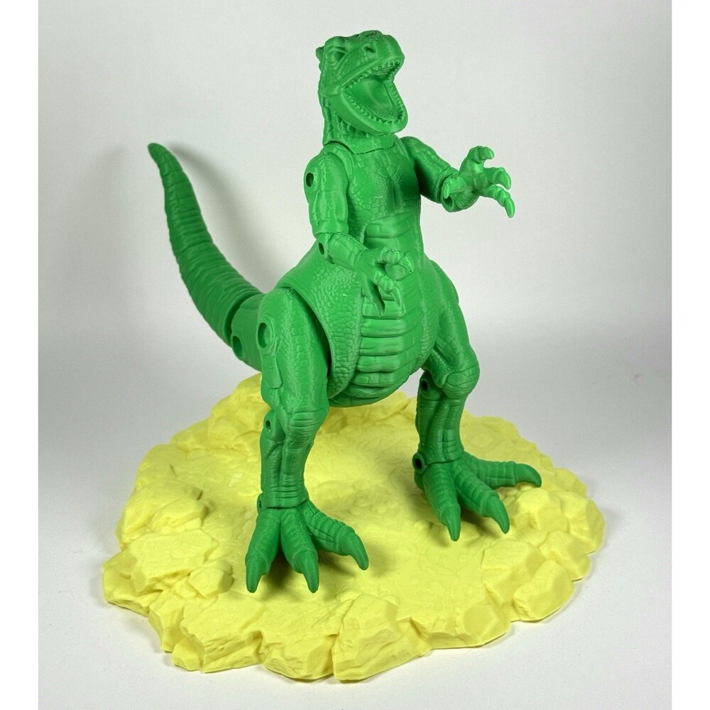 Vintage Aurora-Style 8” Allosaurus Dinosaur Toy With Detachable Stand